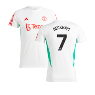 2023-2024 Man Utd Training Jersey (White) - Ladies (Beckham 7)