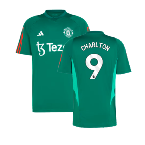 2023-2024 Man Utd Training Shirt (Green) (Charlton 9)