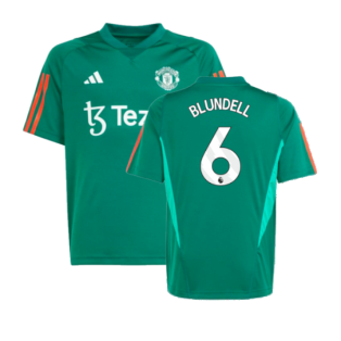 2023-2024 Man Utd Training Shirt (Green) - Kids (Blundell 6)
