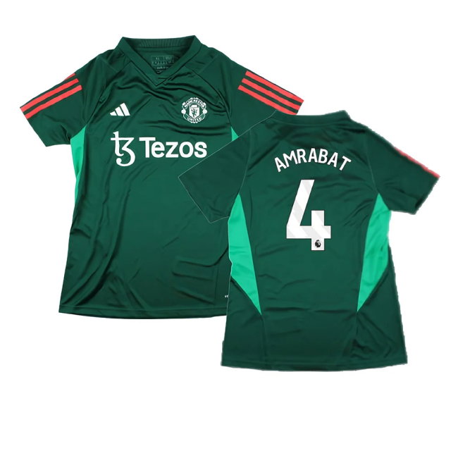 2023-2024 Man Utd Training Shirt (Green) - Ladies (Amrabat 4)