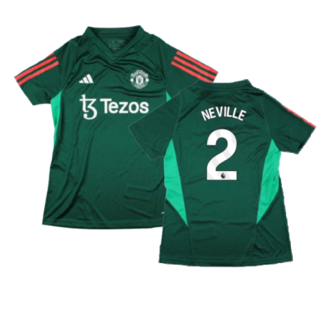 2023-2024 Man Utd Training Shirt (Green) - Ladies (Neville 2)