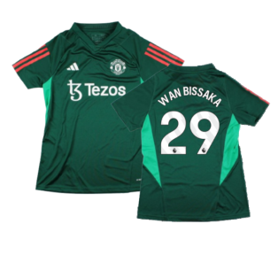 2023-2024 Man Utd Training Shirt (Green) - Ladies (Wan Bissaka 29)