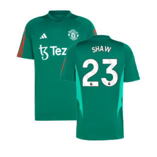 2023-2024 Man Utd Training Shirt (Green) (Shaw 23)