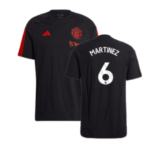 2023-2024 Man Utd Training Tee (Black) (Martinez 6)