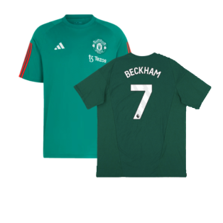 2023-2024 Man Utd Training Tee (Green) (Beckham 7)