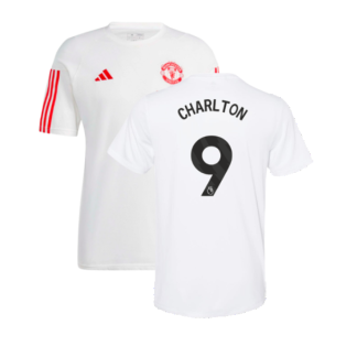 2023-2024 Man Utd Training Tee (White) (Charlton 9)
