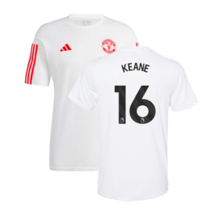 2023-2024 Man Utd Training Tee (White) (Keane 16)