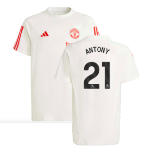 2023-2024 Man Utd Training Tee (White) - Kids (Antony 21)
