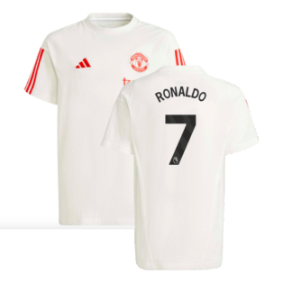 2023-2024 Man Utd Training Tee (White) - Kids (Ronaldo 7)