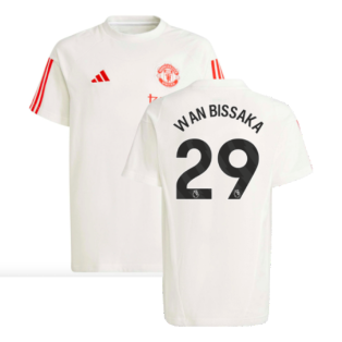 2023-2024 Man Utd Training Tee (White) - Kids (Wan Bissaka 29)
