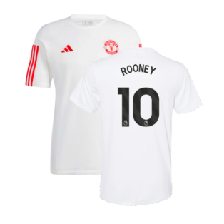 2023-2024 Man Utd Training Tee (White) (Rooney 10)