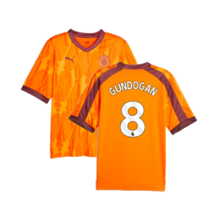 2023-2024 Manchester City eSports Jersey (Orange) (GUNDOGAN 8)