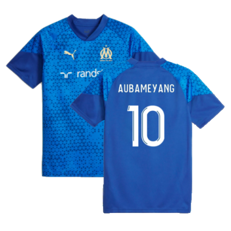2023-2024 Marseille Training Jersey (Blue) (Aubameyang 10)