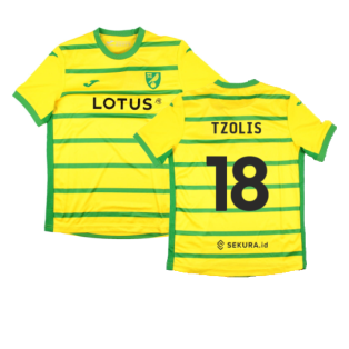 2023-2024 Norwich City Home Shirt (Kids) (Tzolis 18)