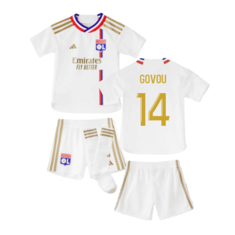 2023-2024 Olympique Lyon Home Mini Kit (Govou 14)