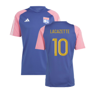 2023-2024 Olympique Lyon Training Jersey (Navy) (Lacazette 10)