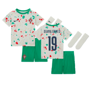2023-2024 Portugal Away Infants Baby Kit (Diana Gomes 19)