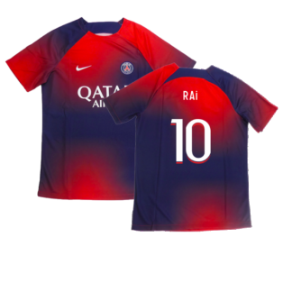 2023-2024 PSG Academy Pro Dri-FIT Pre-Match Shirt (Red) (Rai 10)