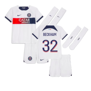 2023-2024 PSG Away Little Boys Mini Kit (Beckham 32)