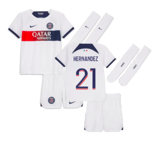 2023-2024 PSG Away Little Boys Mini Kit (Hernandez 21)