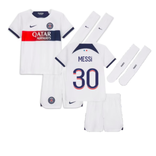 2023-2024 PSG Away Little Boys Mini Kit (Messi 30)