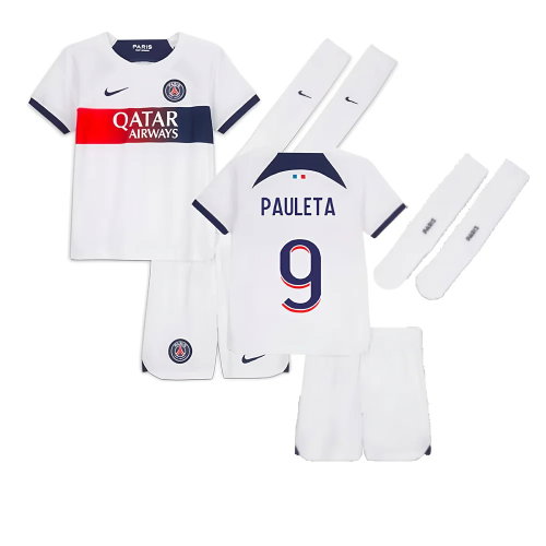 2023-2024 PSG Away Little Boys Mini Kit (Pauleta 9)