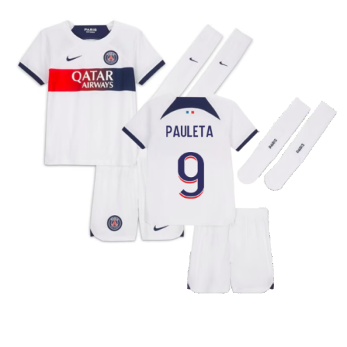 2023-2024 PSG Away Little Boys Mini Kit (Pauleta 9)