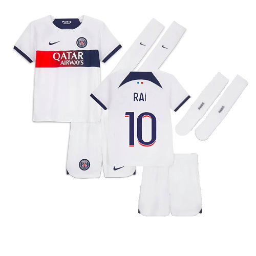 2023-2024 PSG Away Little Boys Mini Kit (Rai 10)