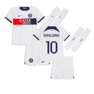 2023-2024 PSG Away Little Boys Mini Kit (Ronaldinho 10)