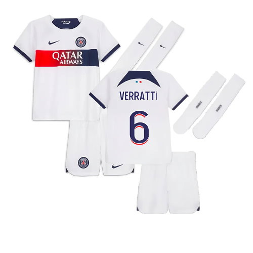 2023-2024 PSG Away Little Boys Mini Kit (Verratti 6)