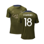 2023-2024 PSG Dri-Fit Strike Fourth Training Shirt (Green Hemp) (R Sanches 18)