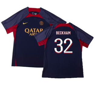 2023-2024 PSG Dri-Fit Strike Training Shirt (Navy) (Beckham 32)