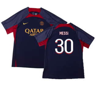 2023-2024 PSG Dri-Fit Strike Training Shirt (Navy) (Messi 30)