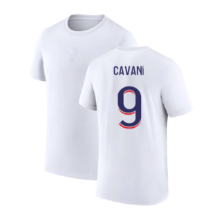 2023-2024 PSG Premium Essentials T-shirt (White) (Cavani 9)