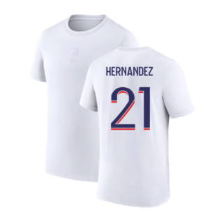 2023-2024 PSG Premium Essentials T-shirt (White) (Hernandez 21)