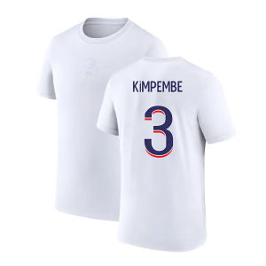 2023-2024 PSG Premium Essentials T-shirt (White) (Kimpembe 3)