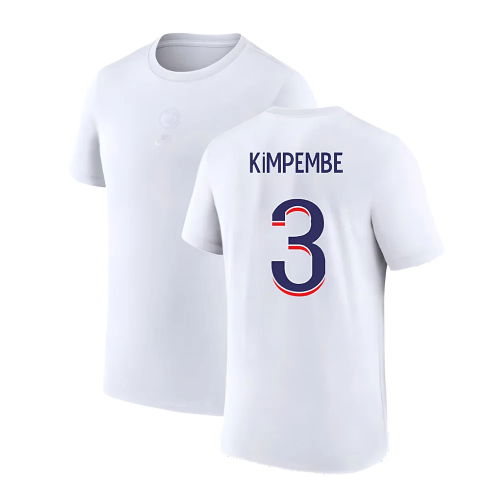2023-2024 PSG Premium Essentials T-shirt (White) (Kimpembe 3)