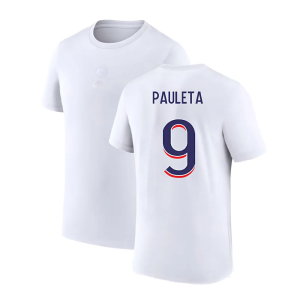 2023-2024 PSG Premium Essentials T-shirt (White) (Pauleta 9)