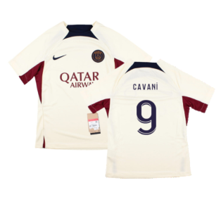 2023-2024 PSG Strike Dri-Fit Training Shirt (Cream) - Kids (Cavani 9)