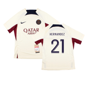 2023-2024 PSG Strike Dri-Fit Training Shirt (Cream) - Kids (Hernandez 21)