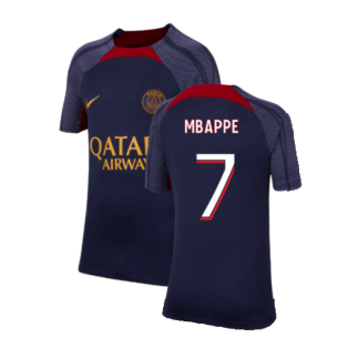 2023-2024 PSG Strike Dri-Fit Training Shirt (Navy) - Kids (Mbappe 7)