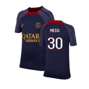 2023-2024 PSG Strike Dri-Fit Training Shirt (Navy) - Kids (Messi 30)