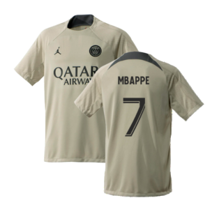 2023-2024 PSG Training Shirt (Stone) (Mbappe 7)