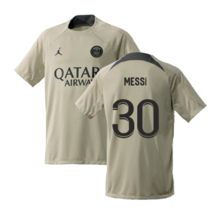 2023-2024 PSG Training Shirt (Stone) (Messi 30)