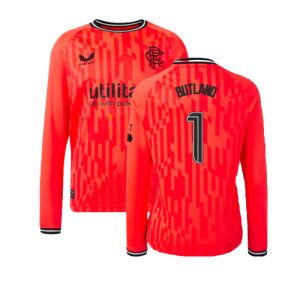 2023-2024 Rangers Away Goalkeeper LS Shirt (Hot Coral) - Kids (Butland 1)