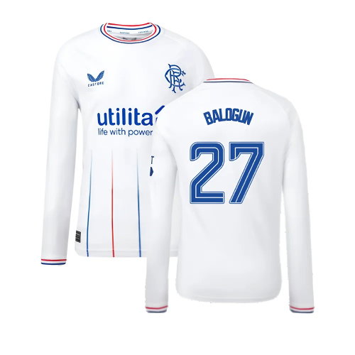2023-2024 Rangers Away Long Sleeve Shirt (Kids) (Balogun 27)