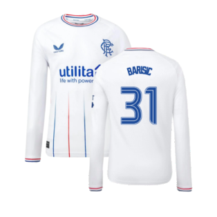 2023-2024 Rangers Away Long Sleeve Shirt (Kids) (Barisic 31)