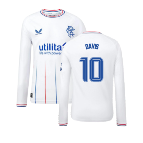 2023-2024 Rangers Away Long Sleeve Shirt (Kids) (Davis 10)