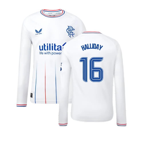 2023-2024 Rangers Away Long Sleeve Shirt (Kids) (Halliday 16)