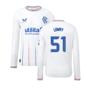 2023-2024 Rangers Away Long Sleeve Shirt (Kids) (Lowry 51)